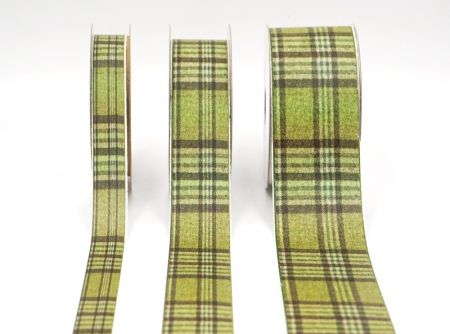 Lebhaftes grünes Karoband_AI